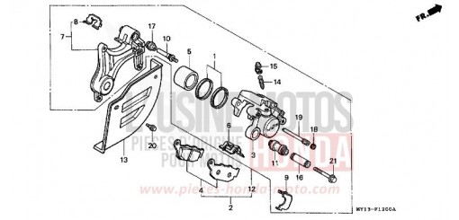 REAR BRAKE CALIPER XRV750R de 1994
